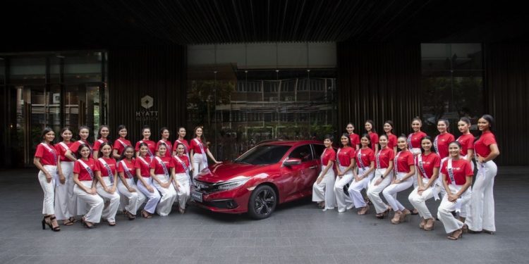 ฮอนด้านำ ซีวิค สีแดงอิกไนต์ ร่วมกิจกรรมในงาน Miss Universe Thailand 2020