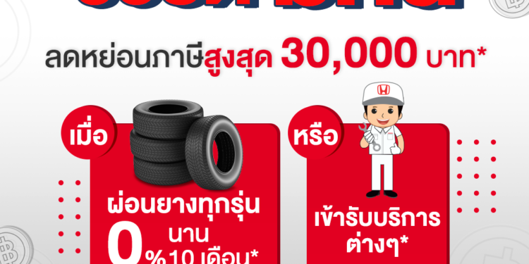 ฮอนด้า ชวนลูกค้าเข้ารับบริการ เพื่อใช้สิทธิ์ลดหย่อนภาษี ในโครงการ “ช้อปดีมีคืน 2563”