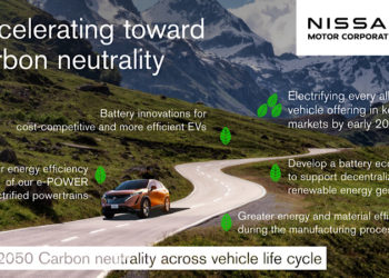 นิสสันกำหนดเป้าหมายลดคาร์บอนเป็นศูนย์ในปี 2050
