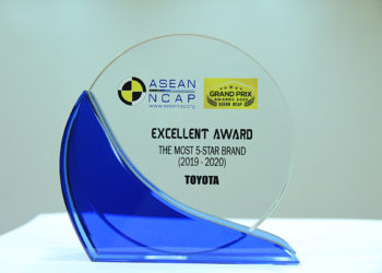 โตโยต้ากวาดรางวัลด้านความปลอดภัยและเทคโนโลยี ในงาน 4th ASEAN NCAP GRAND PRIX AWARDS