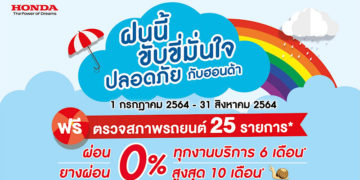 ฮอนด้า ชวนลูกค้าตรวจเช็กสภาพรถฟรี 25 รายการ รับหน้าฝน