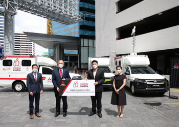 มิตซูบิชิ ดัดแปลง “ไทรทัน” สนับสนุนภารกิจเคลื่อนย้ายผู้ป่วยโควิด-19 เพื่อการรักษาตัว