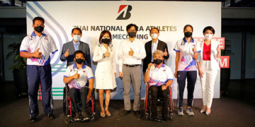 บริดจสโตน ร่วมยินดี 4 นักกีฬาพาราลิมปิกทีมชาติไทย พร้อมส่งมอบ 100,000 บาท จากแคมเปญ “1 กำลังใจให้ยกกำลัง 10” เพื่อ “มูลนิธิเมาไม่ขับ”   