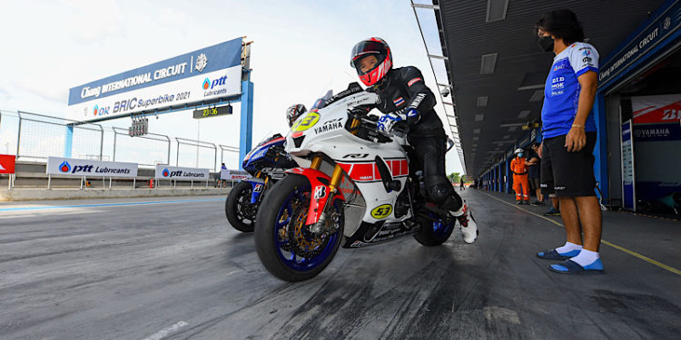 “ฐิติพงศ์-ภาสวิชญ์-ชานนท์” จ่าฝูงวันแรก โออาร์ บีอาร์ไอซี ซูเปอร์ไบค์ สนาม 2