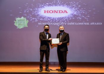 “ฮอนด้า” คว้ารางวัลเกียรติคุณสูงสุด Sustainability Disclosure Award ต่อเนื่อง 3 ปีซ้อน