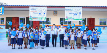 โครงการลามิน่าสานฝันเด็กไทยได้เล่าเรียน ส่งมอบอาคารเรียนหลังใหม่ ต่อเนื่องเป็นปีที่ 21