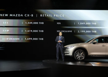 มาสด้าเปิดตัว NEW MAZDA CX-8 ครอสโอเวอร์อเนกประสงค์ระดับพรีเมี่ยมแบบ 3 แถว ดีไซน์ใหม่สุดหรู เทคโนโลยีใหม่เต็มคัน ตอบโจทย์ความต้องการของครอบครัว