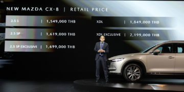 มาสด้าเปิดตัว NEW MAZDA CX-8 ครอสโอเวอร์อเนกประสงค์ระดับพรีเมี่ยมแบบ 3 แถว ดีไซน์ใหม่สุดหรู เทคโนโลยีใหม่เต็มคัน ตอบโจทย์ความต้องการของครอบครัว