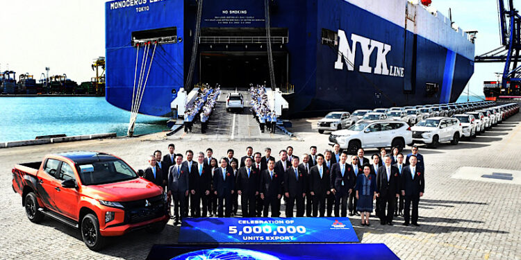 มิตซูบิชิ มอเตอร์ส ประเทศไทย ฉลองยิ่งใหญ่ส่งออกรถยนต์รวม 5 ล้านคัน