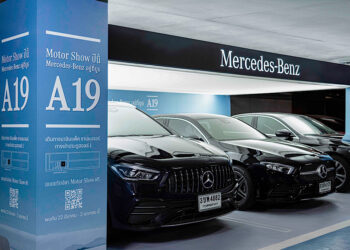 Mercedes-Benz ผุดแคมเปญสุดครีเอท จัด Pop-up Motor Show ที่เสา A19 บนลานจอดรถห้างดัง ชูหมายเลขตำแหน่งใหม่ของบูธ ในงานมอเตอร์โชว์ปีนี้
