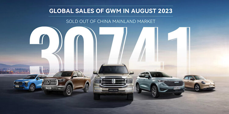 เกรท วอลล์ มอเตอร์ ทุบสถิติการขายในตลาดต่างประเทศในเดือนสิงหาคม กวาดยอดขายสูงสุดเป็นประวัติการณ์ถึง 30,741 คันทั่วโลก และยอดขายในประเทศไทย 1,071 คัน