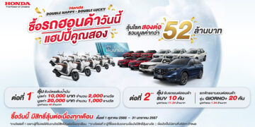 ฮอนด้า จัดโปรใหญ่ ให้ลูกค้าลุ้นรับรางวัล 2 ต่อ มูลค่ากว่า 52 ล้านบาท