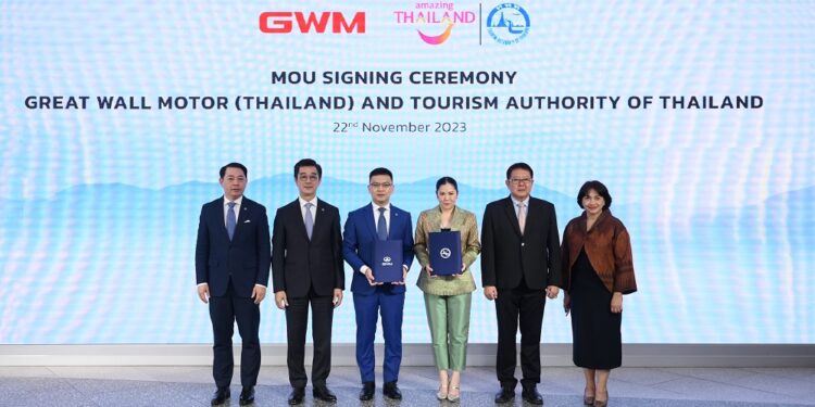 เกรท วอลล์ มอเตอร์ ผนึกกำลัง ททท. ลงนามข้อตกลงปีที่ 2 ยกระดับความร่วมมือด้านการท่องเที่ยวเชิงอนุรักษ์ด้วยยานยนต์พลังงานใหม่สู่ระดับอาเซียน ประเดิมเส้นทางระหว่างประเทศครั้งแรกต้นปีหน้า