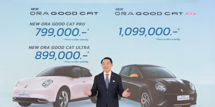 เกรท วอลล์ มอเตอร์ เปิดตัวและประกาศราคาอย่างเป็นทางการ New GWM ORA Good Cat รุ่นผลิตในไทย ครั้งแรกของประเทศ มาพร้อม 3 รุ่นย่อย เริ่มต้น 799,000 บาท