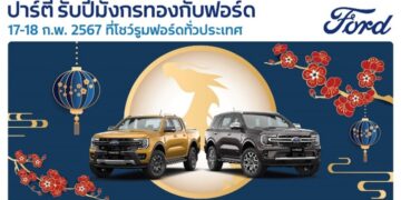 ฟอร์ดต่อยอดโปร #นาทีทองต้องจองฟอร์ด จัดปาร์ตี้รับปีมังกรทองที่โชว์รูมฟอร์ด 17-18 ก.พ.นี้