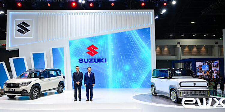 ซูซูกิ เปิดตัว NEW SUZUKI XL7 HYBRID ราคาพิเศษช่วงแนะนำเริ่มต้น 799,000 บาท พร้อมอวดโฉม SUZUKI eWX Concept Model รถต้นแบบพลังงานไฟฟ้าในงานมอเตอร์โชว์ ขับเคลื่อนองค์กรที่สนับสนุนความเป็นกลางทางคาร์บอน