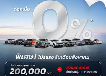 เกรท วอลล์ มอเตอร์ จัดหนักแคมเปญดอกเบี้ย 0% ดาวน์ต่ำ พร้อมส่วนลดและช่วยผ่อนแบบจัดเต็ม