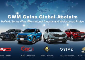 เกรท วอลล์ มอเตอร์ ชูความสำเร็จ GWM HAVAL คว้า 5 รางวัล จาก 5 ประเทศ การันตีรถยนต์เอสยูวีพลังงานใหม่คุณภาพสูงพร้อมเทคโนโลยีอันล้ำสมัย ตอกย้ำความไว้วางใจจากลูกค้าทั่วโลก