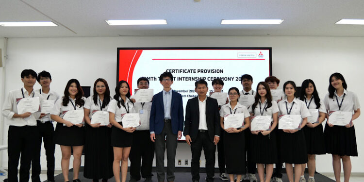 มิตซูบิชิ เดินหน้าส่งเสริมการศึกษา มอบประกาศนียบัตรให้แก่ผู้ชนะโครงการฝึกงานยอดเยี่ยมและสำเร็จหลักสูตร จากโครงการ ‘MMTh Talent Internship Program’ ครั้งที่ 6 ประจำปี 2567