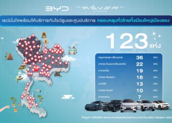 เดินทางอุ่นใจทั่วไทยไปกับ BYD ด้วยโชว์รูมและศูนย์บริการ 123 สาขา ให้บริการครอบคลุมทั้งเมืองหลักและเมืองรอง