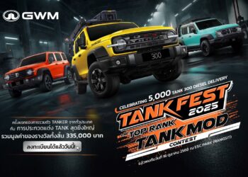 GWM เตรียมฉลองส่งมอบ NEW GWMTANK 300 DIESEL ครบ 5,000 คัน เปิดเวทีการแข่งขันรถแต่ง ‘TOP RANK TANK MOD 2025’ สุดยิ่งใหญ่ในไทย!
