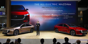 รถไฟฟ้ารุ่นใหม่ THE ALL-ELECTRIC MAZDA6e เปิดตัวแรงเกินต้าน ลูกค้าแห่ลงทะเบียนจองสิทธิ์ Mazda6e Premiere Package