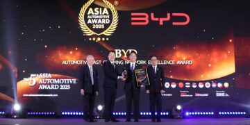 บีวายดี ประเทศไทย คว้าสองรางวัลจากเวที Asia Automotive Award 2025 สาขาขยายเครือข่ายยอดเยี่ยม และ จัดนิทรรศการโดดเด่น