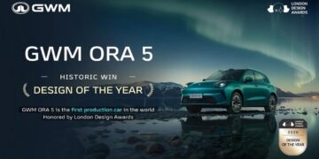 GWM ORA 5 ขึ้นแท่นรถยนต์คันแรกของโลก คว้ารางวัลใหญ่จาก London Design Awards ด้วยแนวคิด “Natural Aesthetics” โดดเด่นในทุกมุมมอง คุณค่าเหนือระดับในทุกมิติ