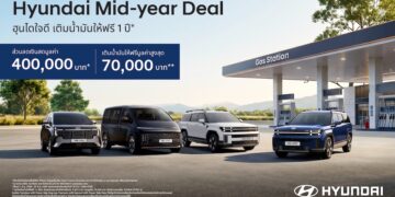 Hyundai Mid Year Deal จัดเต็มดีลแรง! ส่วนลดสูงสุด 400,000 บาท(1)  พร้อมเติมน้ำมันให้ฟรี 1 ปี สูงสุด 70,000 บาท(3) ถึง 30 มิถุนายนนี้เท่านั้น