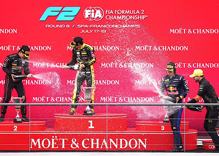“เติ้น ทัศนพล” เขียนประวัติศาสตร์หน้าใหม่​ พาธงชาติไทยคว้ารองแชมป์ Feature Race – FIA Formula 2 ที่สปา-ฟรังกอร์ฌองส์, เบลเยียม 