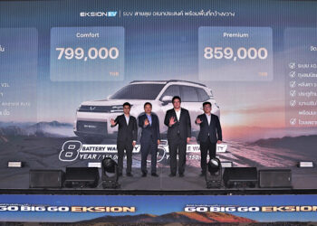 วู่หลิง เซลส์ (ประเทศไทย) ตอกย้ำกระแสตอบรับ DARION เดินหน้าบุกตลาดรถครอบครัวอีกรุ่น เปิดตัว WULING EKSION รถไฟฟ้า C-SUV 7 ที่นั่ง ชูคอนเซ็ป ‘Go Big Go Eksion’ สนนราคาเริ่มต้น 799,000 บาท